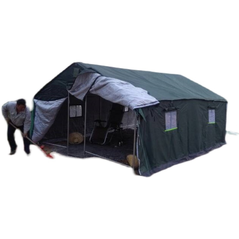 户外工地施工工程住人加厚防雨闪电客帐篷防寒保暖民用养蜂帐篷