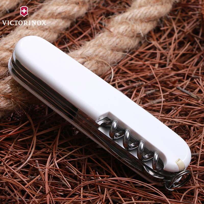 维氏(Victorinox)瑞士军刀原装正品91mm白色攀登者多功能折叠刀1.3703.7