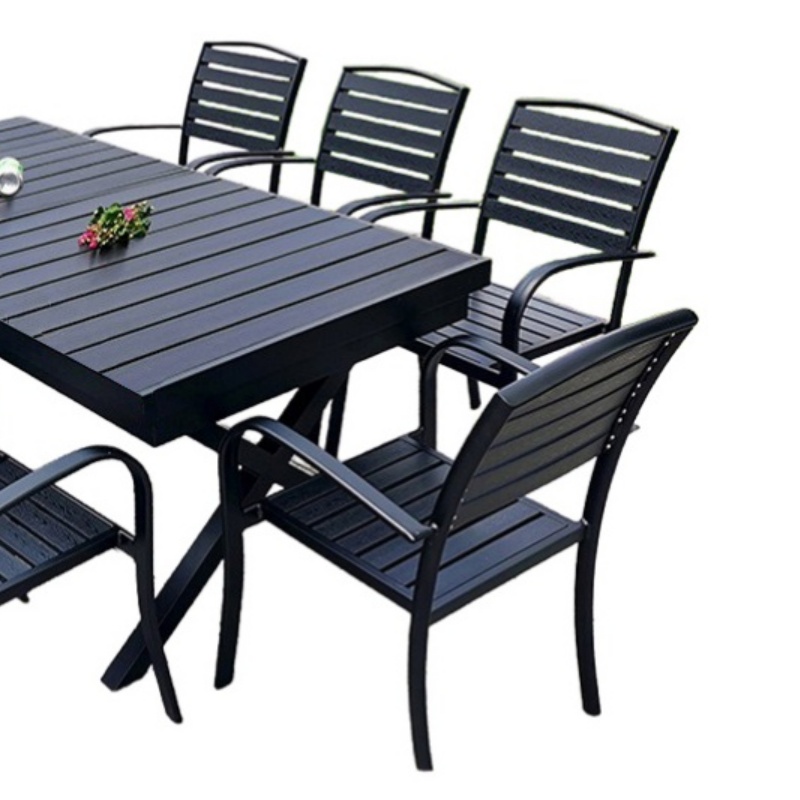 依韵珂户外伸缩桌180/240*90cm+8椅套高清大图