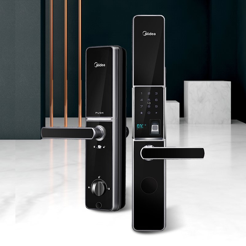 美的(Midea)BF300 智能指纹锁 密码锁 智能安防电子锁门锁指纹锁密码锁斜舌通用型铝合金