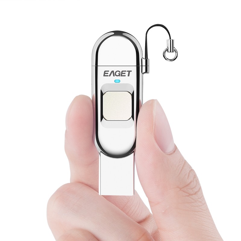 忆捷(EAGET) HF-C01 指纹加密手机U盘 Type-C USB3.1 双接口手机电脑 64GB高清大图