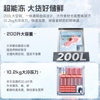 澳柯玛(AUCMA) 200升家用卧式冷柜冰柜小冰箱 阻霜减霜 合金内胆 无界天际线 BC/BD-200HSNE