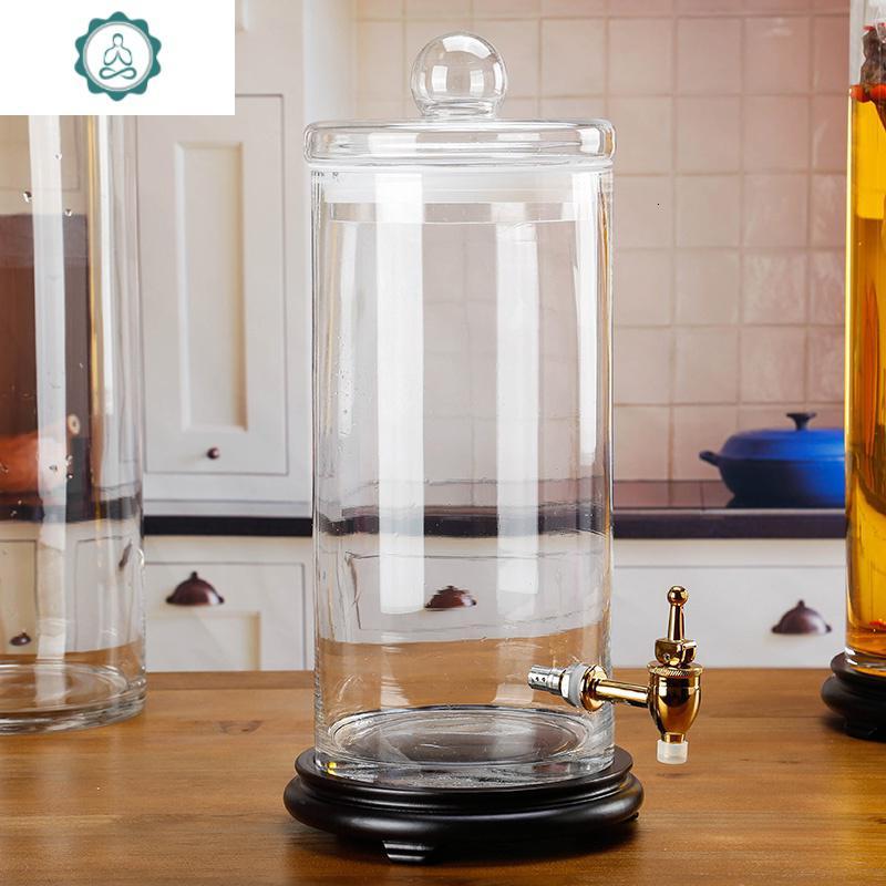 透明泡酒玻璃瓶带龙头密封罐装人参酒专用酒瓶10斤15家用酒坛 封后 24