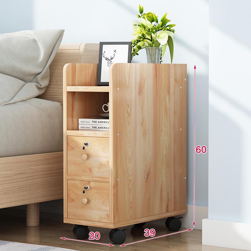 超窄床头柜夹缝柜子迷你小型储物柜简约现代20cm25cm30cm床边柜定制