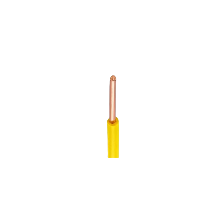 绵缆 铜芯聚氯乙烯绝缘电缆 BV-6黄色450/750V 卷高清大图
