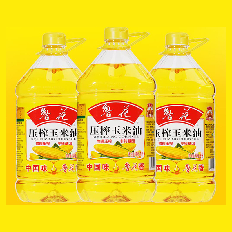 鲁花 非转基因 压榨玉米油 5L