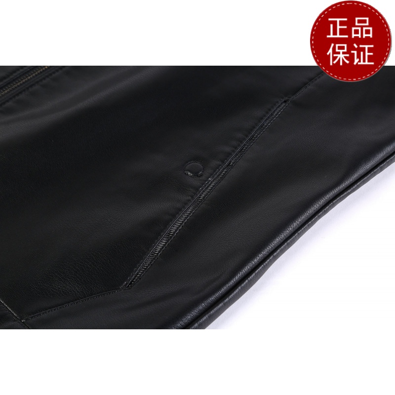 免费试穿 中年人皮衣男爸爸装宽松加大码外套春秋装加厚加厚皮夹克基础拉链款2024冬装新款外套潮海宁软皮夹克大码男装高清大图