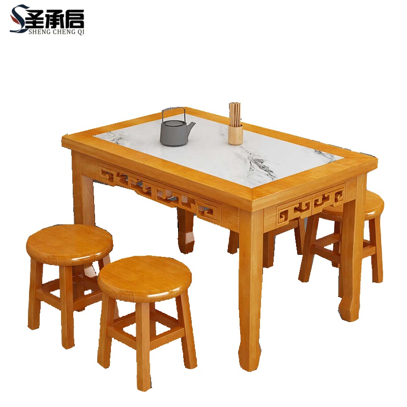 圣承启餐桌1米套高清大图