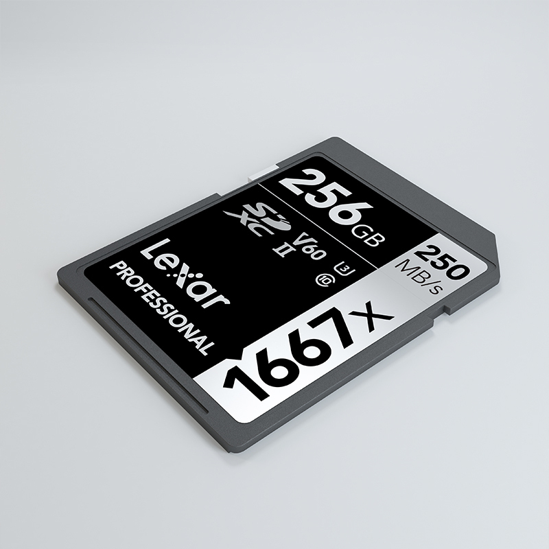 雷克沙(Lexar)256GB SD卡相机内存卡读250MB/s写120MB/s UHS-II单反存储卡 V60等级4K