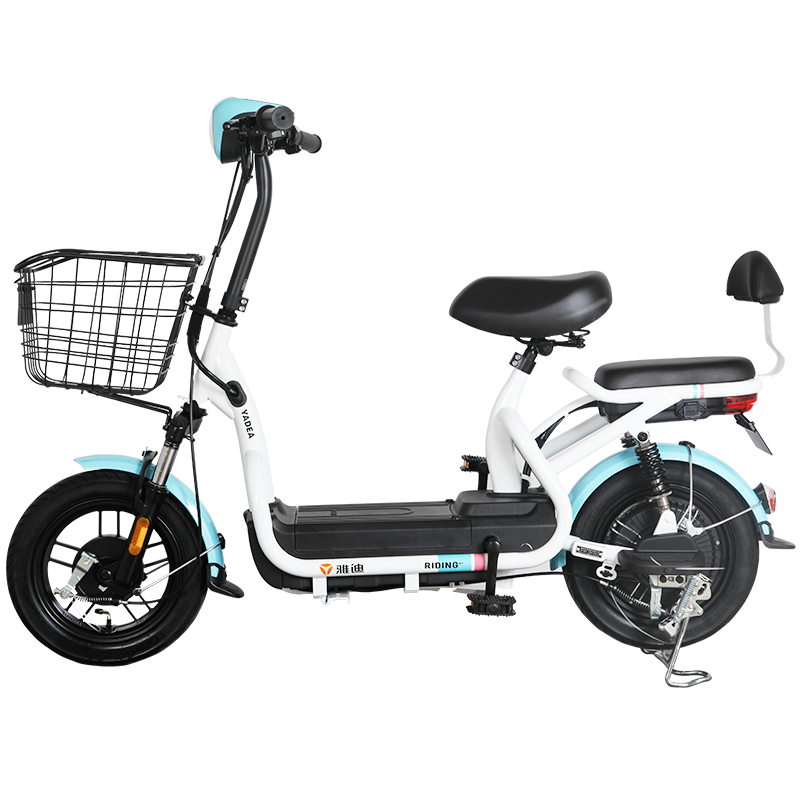 雅迪yadea电动车小飞侠新国标48v12ah铅酸电池舒适减震电动车成人踏板