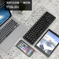 黑爵(AJAZZ)K680T有线蓝牙双模机械键盘 办公键盘 白光 68键 便携 多设备 苹果mac 黑色青轴