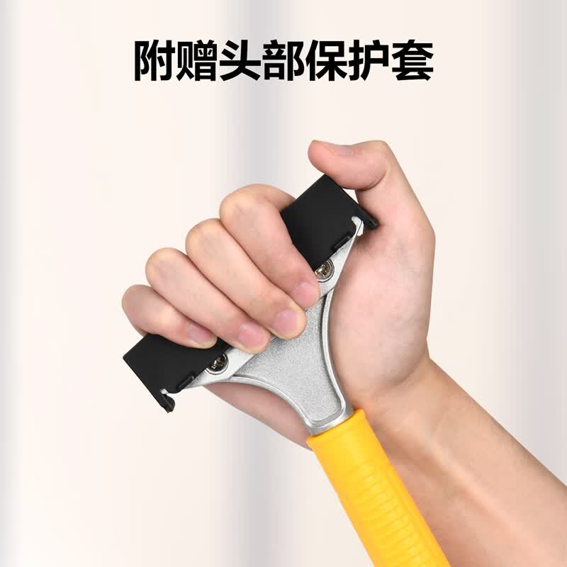 得力(deli)铝合金铲刀刮刀玻璃刮污刀地板美缝墙皮铲去胶神器瓷砖清洁 小号(210mm)高清大图