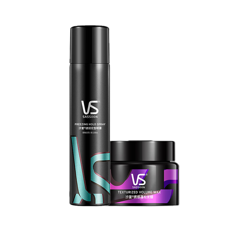 沙宣 定型喷雾发胶喷雾套装 速挺300ml+发蜡50g