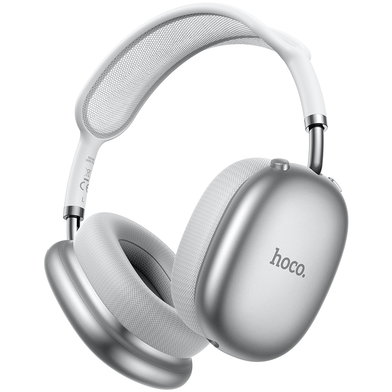 浩酷(HOCO) W55 Plus 悦意ANC降噪头戴式蓝牙耳机 银色