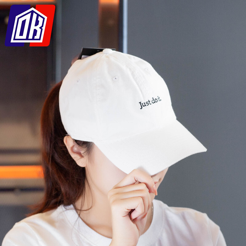 耐克NIKEnike男帽女帽运动帽子时尚刺绣鸭舌帽户外休闲旅行遮阳棒球帽CQ9512-100CQ9512-100白色MI