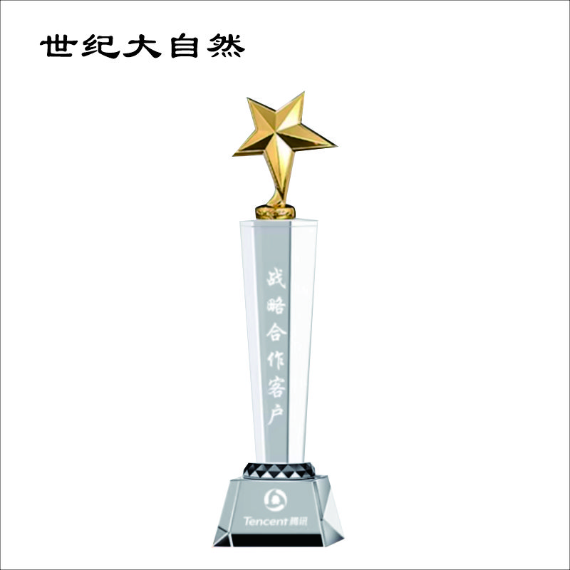 世纪大自然 精品水晶奖杯 SJDZR-B13 个高清大图