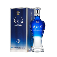 洋河天之蓝52度375mL*2瓶 蓝色经典 洋河官方旗舰店 浓香型白酒