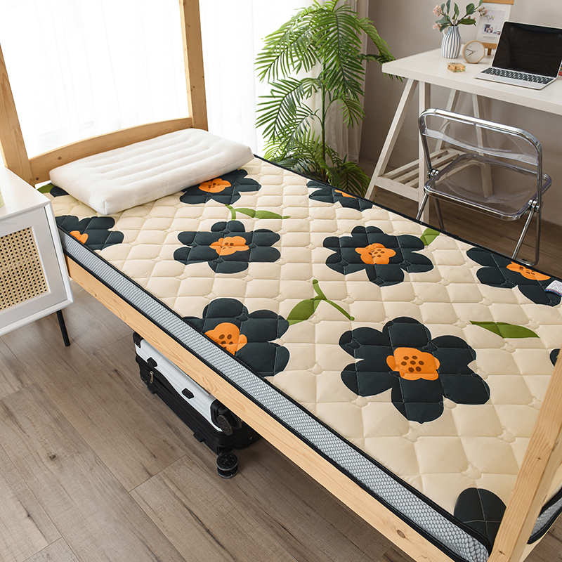 天山柔加厚磨毛亲肤棉床垫 春暖花开米 180*200cm+6cmCD04SE2404178