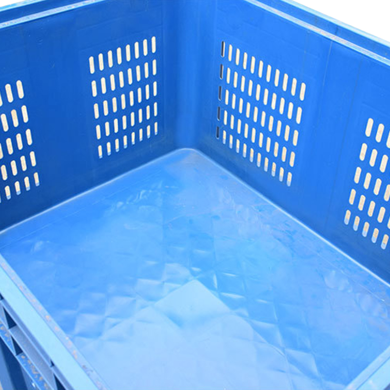 翌嘉YJ4121752塑料卡板箱叉车移动周转箱 网格卡板蓝色 1200*1000*760高清大图