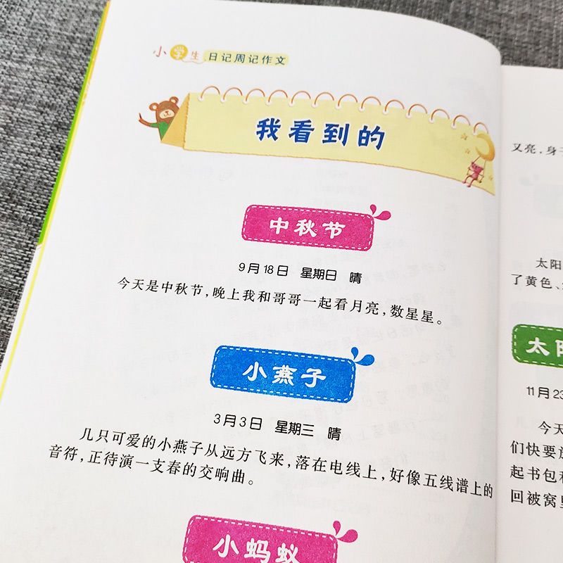 小学生日记周记作文技法讲解精简旁批思路导引一二三四五六年级书 周记日记作文