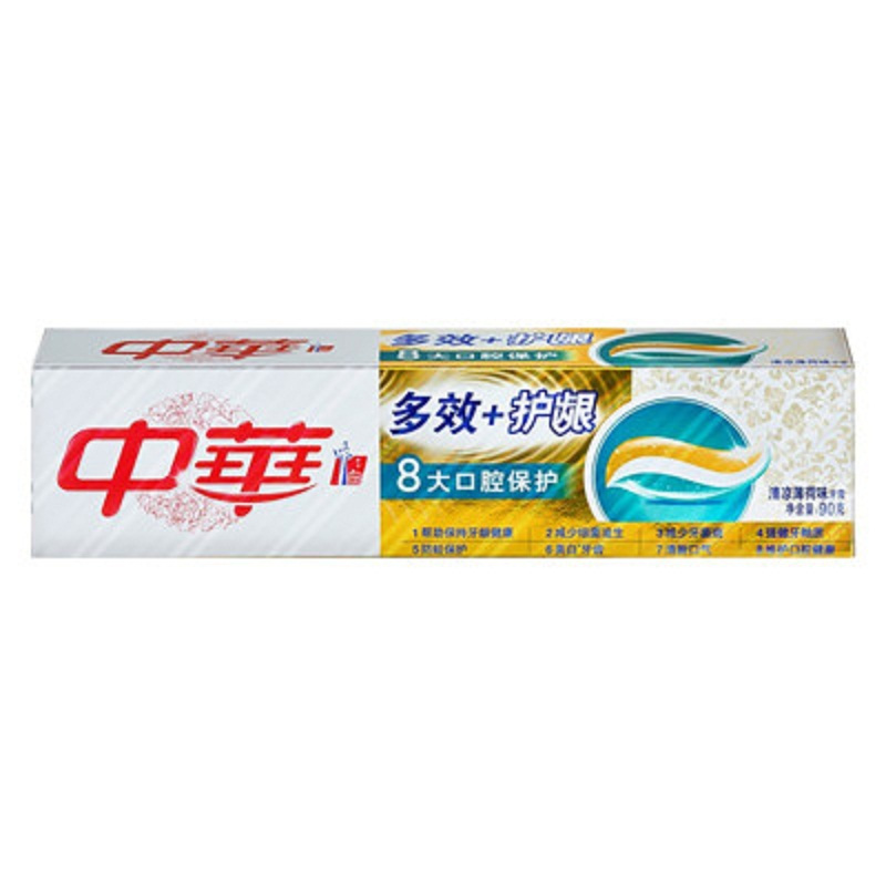中华 多效+护龈清新薄荷味牙膏 90g（单位：支）