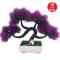 假花仿真花装饰客厅塑料花绿植迎客松酒柜创意摆件工艺品盆景有鸟|飞龙树[紫色]
