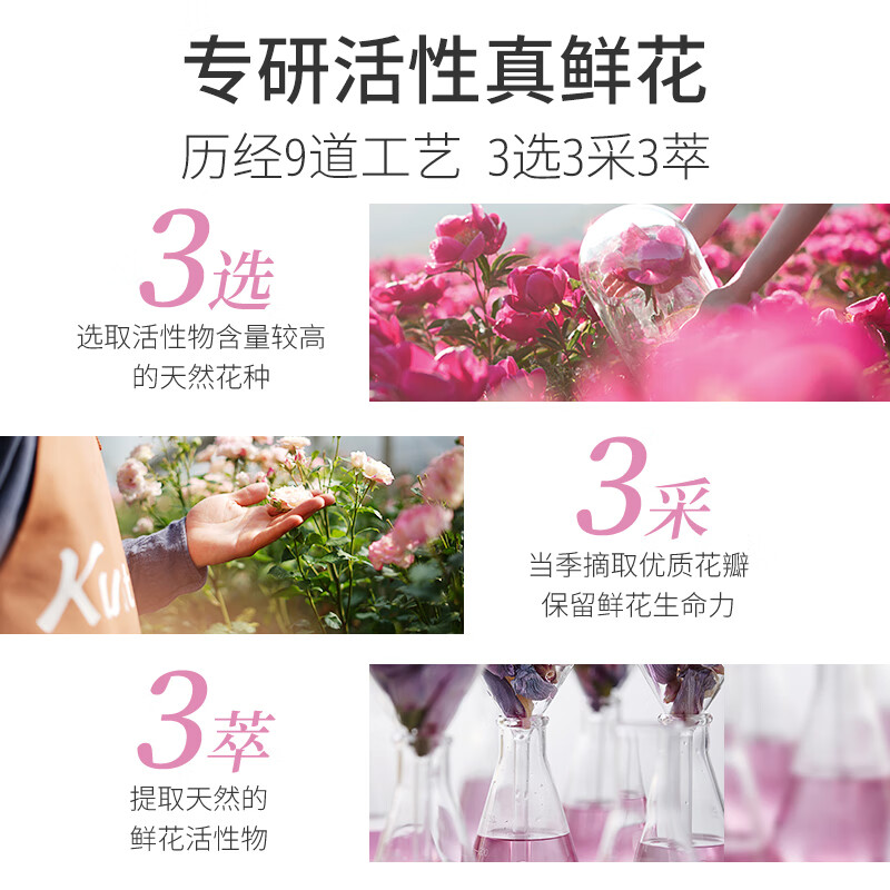 蔻斯汀 花瓣香氛洗护组合(姜花洗发水500g+樱花护发素500g) KST37高清大图
