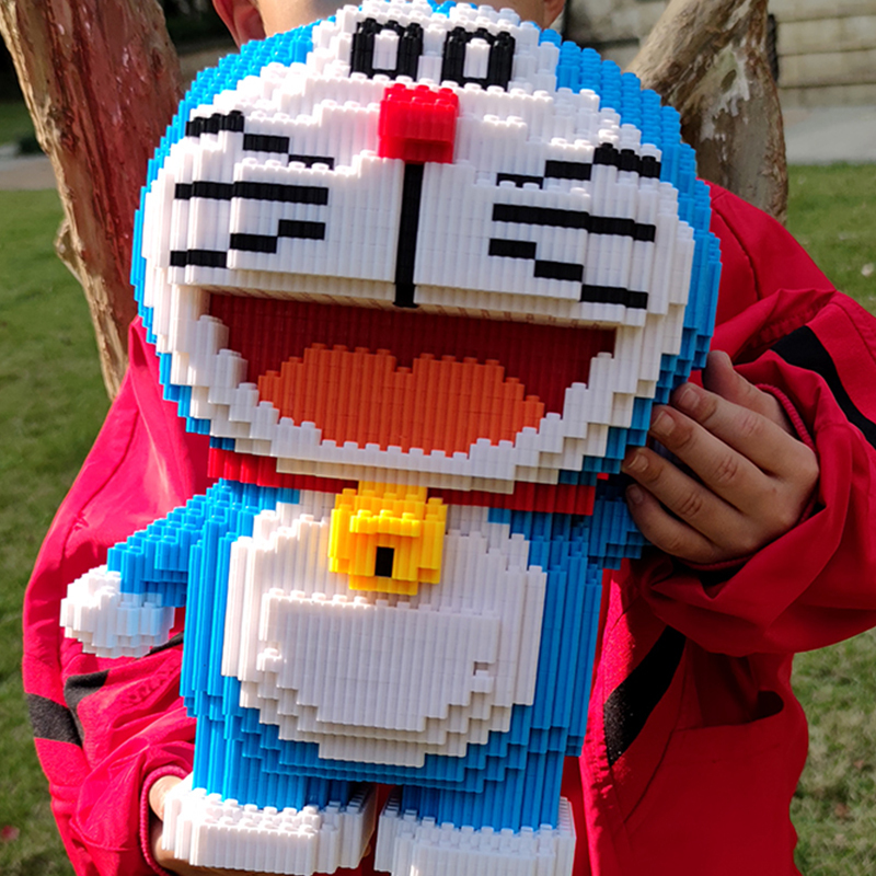 授权超大型哆啦a梦微小颗粒兼容积木立体高难度叮当猫机器猫儿童成年