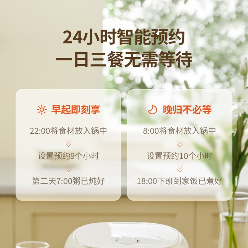 九阳(Joyoung)电饭煲家用电饭锅0涂层不锈钢球形内胆2L升多功能钢釜1-3人智能预约蒸饭锅 20N1