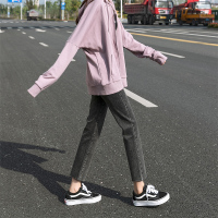 2021春季新款高腰弹力牛仔裤女修身显瘦小个子小直筒女士牛仔裤九分裤