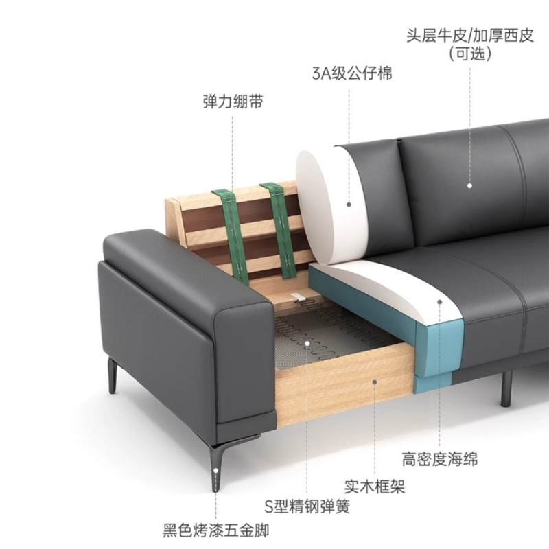 豫龙都 办公沙发双人位 张高清大图