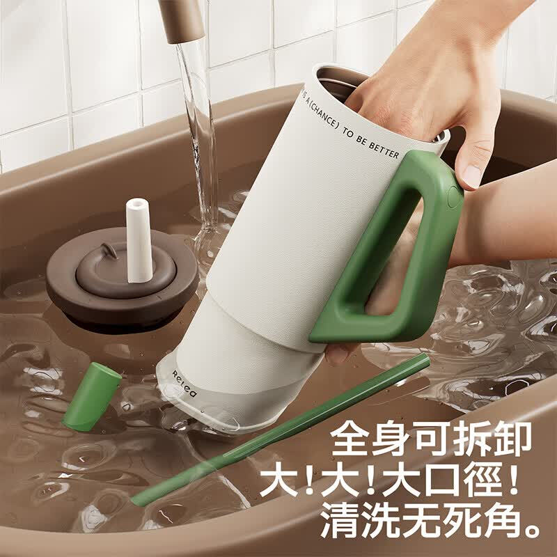 物生物RELEA不锈钢水杯便携简约设计大容量耐腐蚀防漏随行杯高清大图