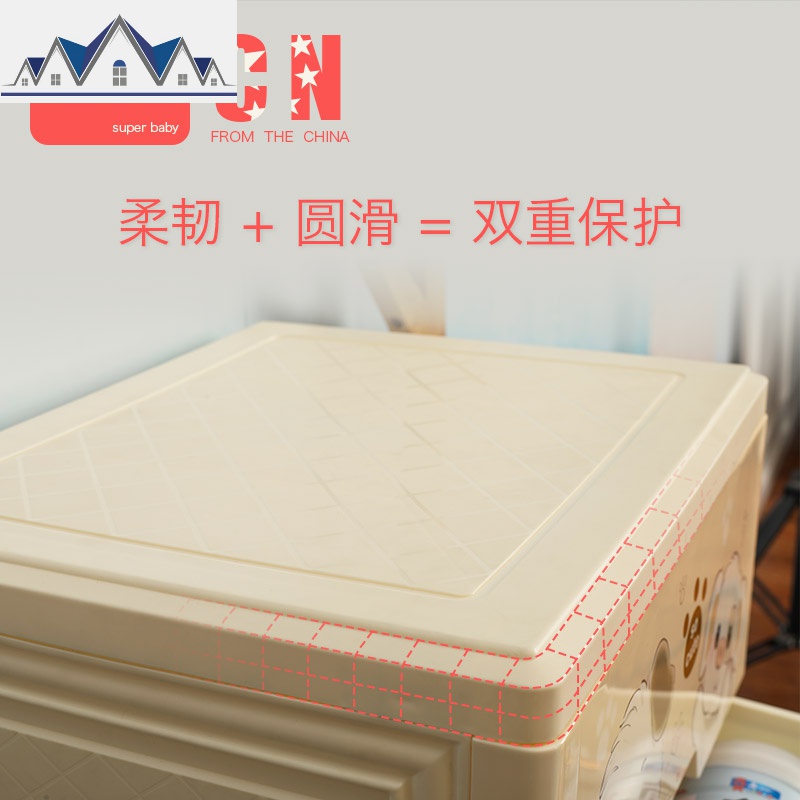 卡通简易儿童衣柜宝宝玩具置物箱塑料抽屉式储物架婴儿加厚收纳柜 三维工匠高清大图
