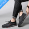 SUNTEK2022新款男鞋懒人鞋商务皮鞋时尚休闲鞋透气运动鞋套脚防水工作鞋