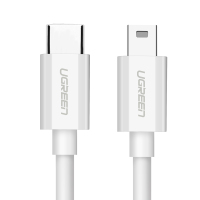 绿联 Type-C转Mini USB数据线 t型口公对公适用苹果MacBook电脑连接硬盘充电线 1.5米