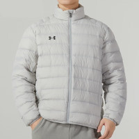 安德玛（Under Armour）羽绒服男装新款运动服防风保暖连帽羽绒服外套 23600801-009 ZP M 23600804-009/灰色