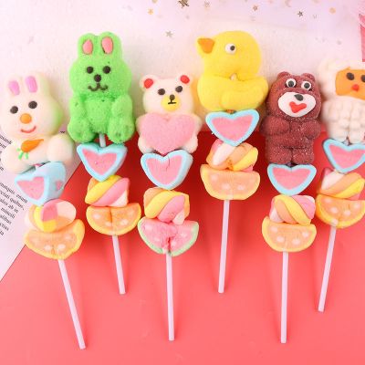 圣诞节棉花棒棒糖可爱创意造型雪人串烧棉花糖儿童节日活动派对8支