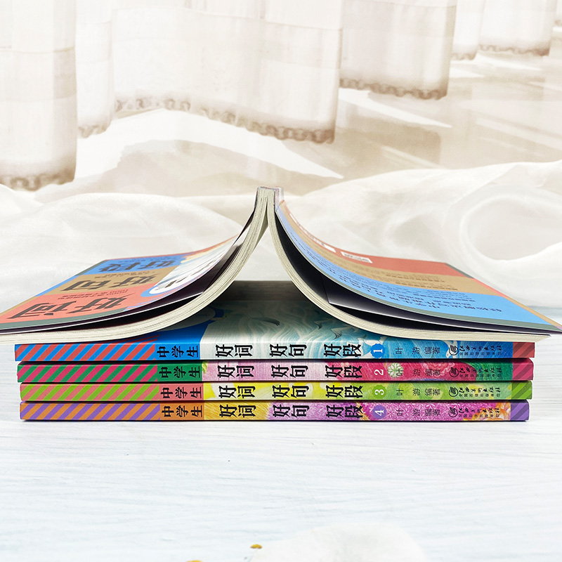 中学生好词好句好段+文学常识 小学通用 [正版]中学生好词 好句 好段(全4册)七八九年级高分范文精选 中考满分作文大全高清大图