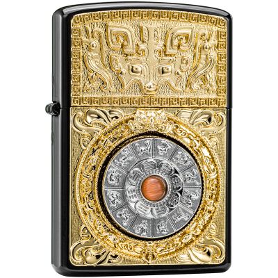 CHIEF首领旋转十二生肖转盘打火机 新品防风煤油打火机 幸运生肖