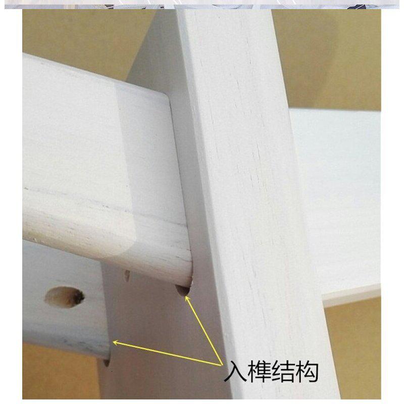 儿童复古木马纯实木制白色宝宝宴小孩摇摇椅大人可坐装饰拍摄道具 白色(酏踏板)+绒边坐垫高清大图