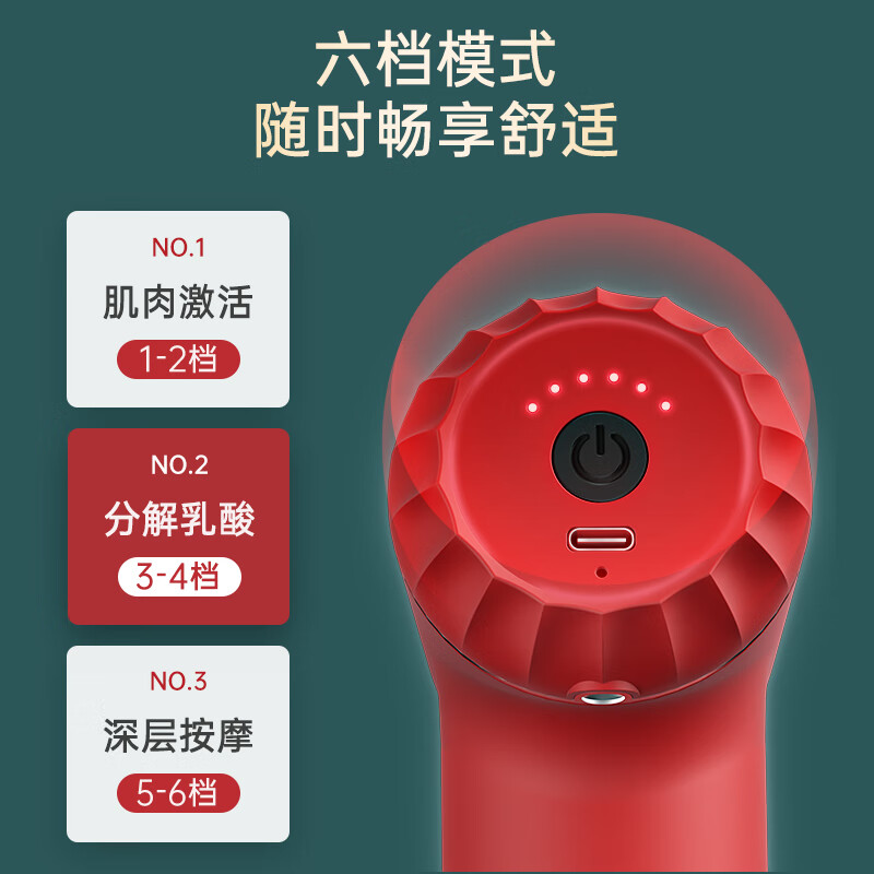 匹克 筋膜枪 YX9 1220 红色高清大图