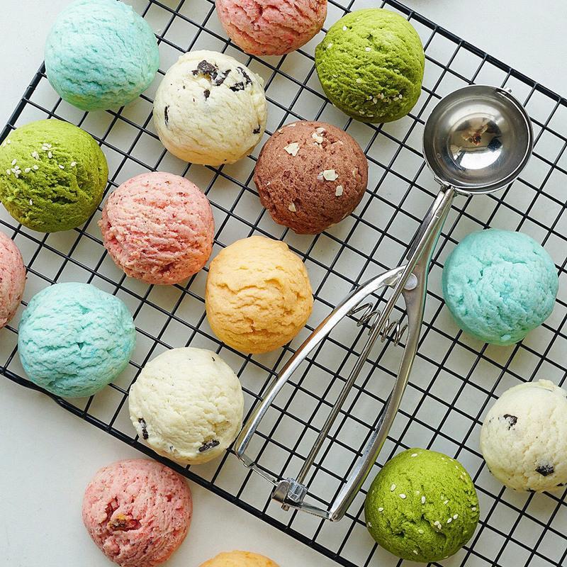 304不锈钢冰淇淋挖球器雪糕勺水果挖曲奇挖球勺子冷饮冰激凌球勺防滑