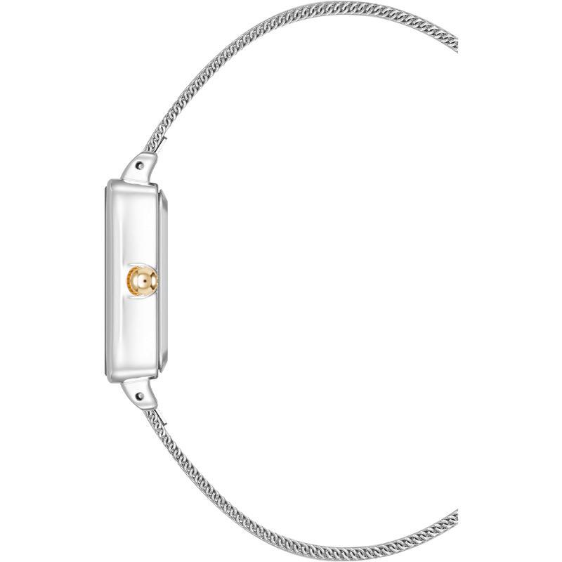 Anne Klein 女士手表 Genuine Diamond Dial 时尚石英女表 钢带甜美小方表