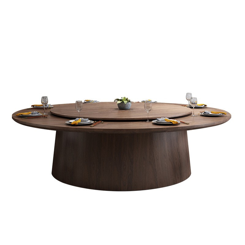 德诚和新中式手动圆形大餐桌R1.8米DCH-XZS180款R1800*750mmH张高清大图