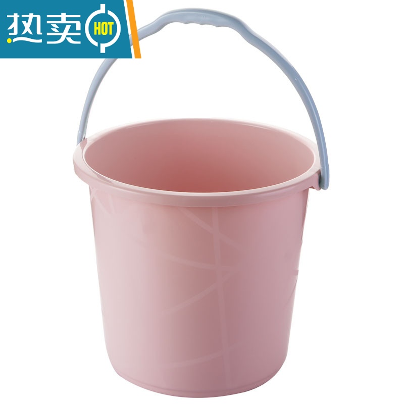 敬平家用手提大号洗车桶加厚储水塑料桶小学生宿舍洗澡洗衣桶 淡粉12L加强款水桶高清大图