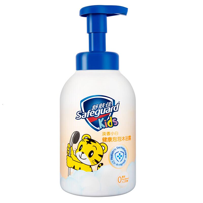 舒肤佳儿童泡泡沐浴露巧虎婴儿沐浴乳温和洁肤家庭装洗澡液500ml淡香
