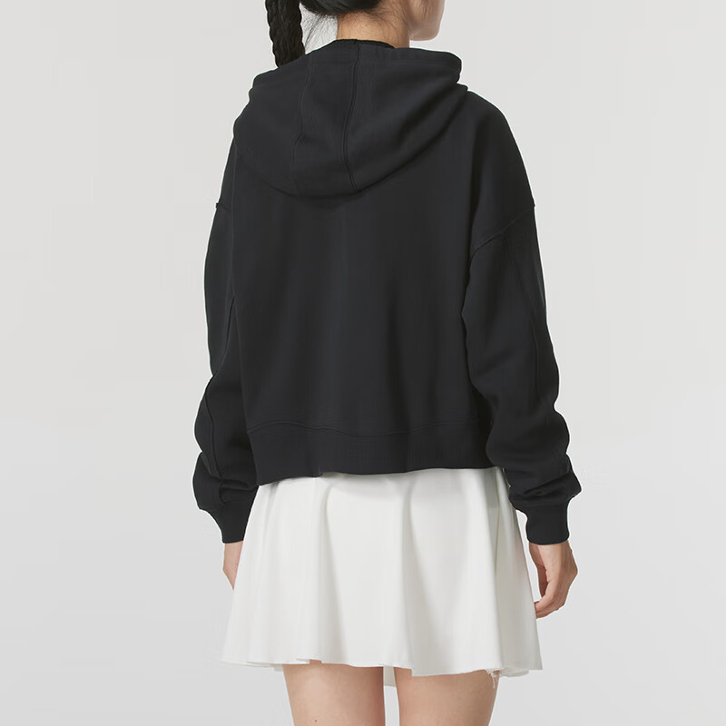 安德玛(Under Armour)针织夹克女装新款简约宽松舒适休闲保暖连帽上衣外套1373589-001 ZP高清大图