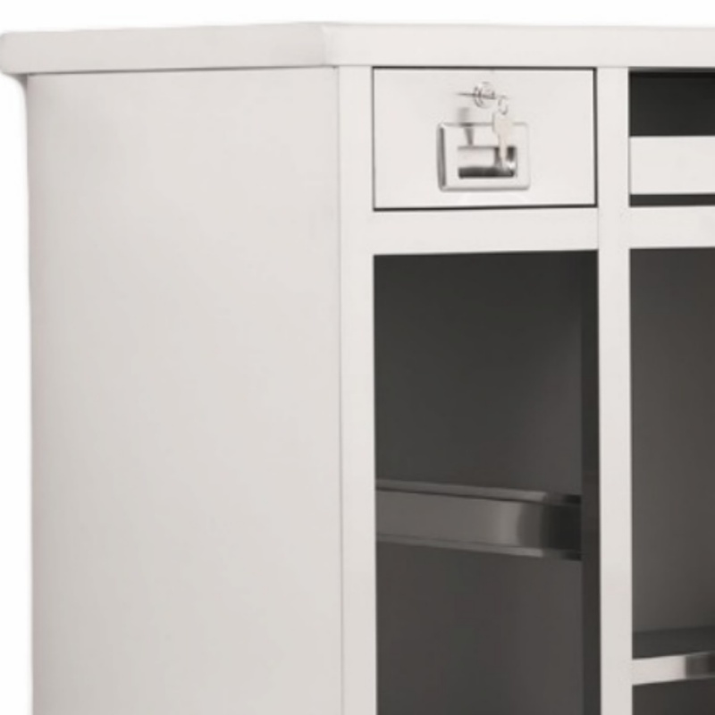 怡卓欧不锈钢桌1m右张高清大图