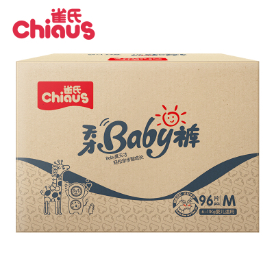 雀氏(chiaus)婴儿纸尿裤/尿不湿 中号M96片(6-11kg)(福建)