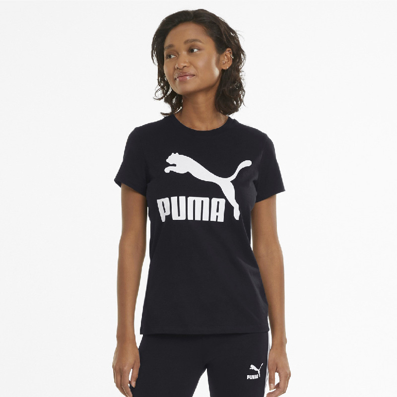 puma彪马基础款logo运动半袖黑t恤短袖53228101